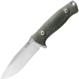 LionSTEEL M5 Green Canvas Micarta Sleipner Fixed Blade Knife w/ Sheath M5CVG