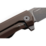 Lion STEEL Myto Framelock Aluminum Brown Folding Black M390 Knife 1aeb