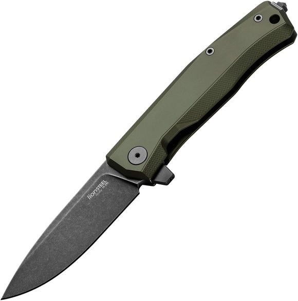 Lion STEEL Myto Framelock Aluminum Green Folding Black M390 Knife 1agb