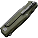 Lion STEEL Myto Framelock Aluminum Green Folding Black M390 Knife 1agb