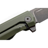 Lion STEEL Myto Framelock Aluminum Green Folding Black M390 Knife 1agb