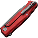 Lion STEEL Myto Framelock Aluminum Red Folding Black M390 Knife 1arb