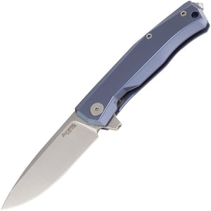 LionSTEEL Myto Framelock Blue Titanium Folding Bohler M390 Knife TMT01BL  -On Sale