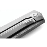 Lion Steel Pocket Knife Myto Framelock Gray Titanium Folding Damascus MT01DGY