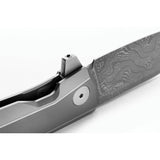 Lion Steel Pocket Knife Myto Framelock Gray Titanium Folding Damascus MT01DGY