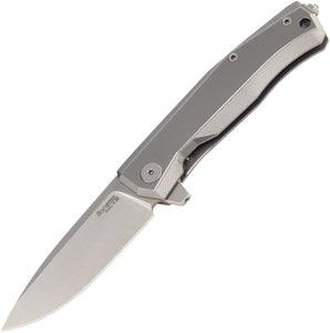 LionSTEEL Myto Framelock Gray Titanium Folding Bohler M390 Knife TMT01GY