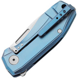 LionSTEEL Nano Framelock Blue Titanium Folding CPM-MagnaCut Pocket Knife NA01BL