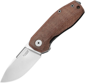 LionSTEEL Nano Framelock Micarta & Titanium Folding CPM-MagnaCut Knife NA01CVN