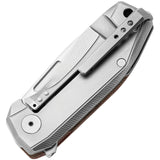 LionSTEEL Nano Framelock Micarta & Titanium Folding CPM-MagnaCut Knife NA01CVN