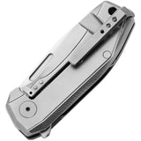 LionSTEEL Nano Framelock Gray Titanium Folding CPM-MagnaCut Pocket Knife NA01GY