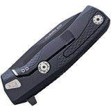 LionSTEEL ROK Framelock Black Aluminum Folding Bohler M390 Pocket Knife ROKABB