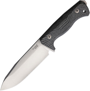 LionSTEEL T6 Fixed Blade Knife Black Micarta Satin Bohler K490 w/ Sheath T6CVB