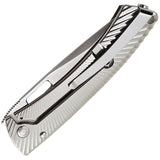 LionSTEEL TiSpine Framelock Gray Titanium Folding Bohler M390 Pocket Knife TS1GS