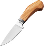 LionSTEEL Willy Smooth Olivewood Bohler M390 Stainless Fixed Blade Knife WL1UL