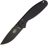 ESEE Expat Medellin AUS-8 Drop Pt Black FRN Framelock Folding Pocket Knife