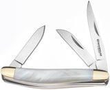 Boker Magnum Micro Stockman Pearl Handle Stainless Folding Blades Knife