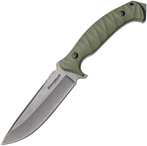 Boker Magnum Persian 440 Stainless Fixed Blade Green G10 Handle Knife