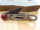 Mantis Churchkey 1 Black Red Folding Knife Pocket 4" Framelock 420J2 SS EDC