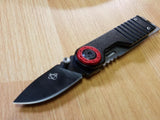 Mantis Churchkey 1 Black Red Folding Knife Pocket 4" Framelock 420J2 SS EDC