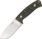 Lion Steel Hunter Gray & Black Micarta Handle Niolox Steel Fixed Knife