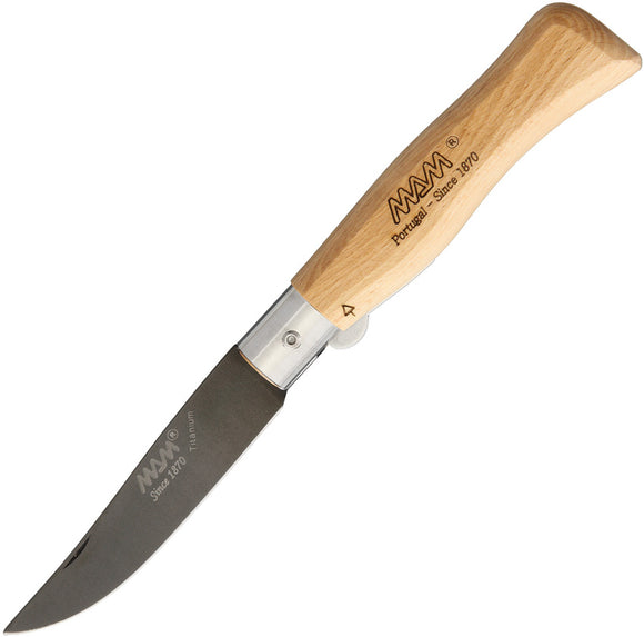 MAM Anniversary Linerlock Brown Wood Folding 420 Stainless Pocket Knife 2009T