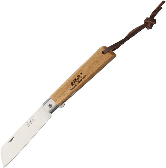 MAM Operario Linerlock Brown Beechwood Folding Sheepsfoot Pocket Knife 2043