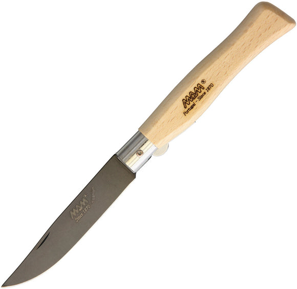 MAM Linerlock Bubinga Wood Folding Black Titanium 420 Drop Point Knife 2064
