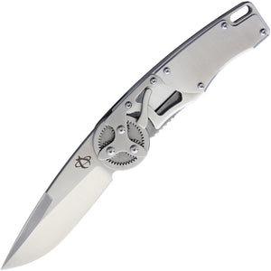 Mantis Gearhead Linerlock Satin Drop Point Blade Folding Knife 2018DP