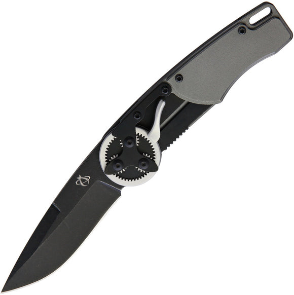 Mantis Gearhead Linerlock Gray Aluminum Handle Pocket Knife 2024DP