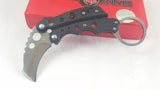 Mantis Vuja De Karambit Black Stainless Folding Pocket Knife G-10 Handles MK4