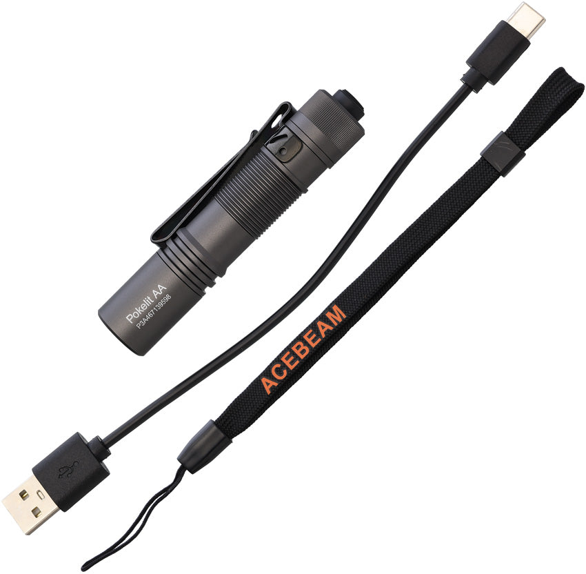 Maratac Anvil Acebeam Smooth Black Water Resistant Flashlight RA47 ...