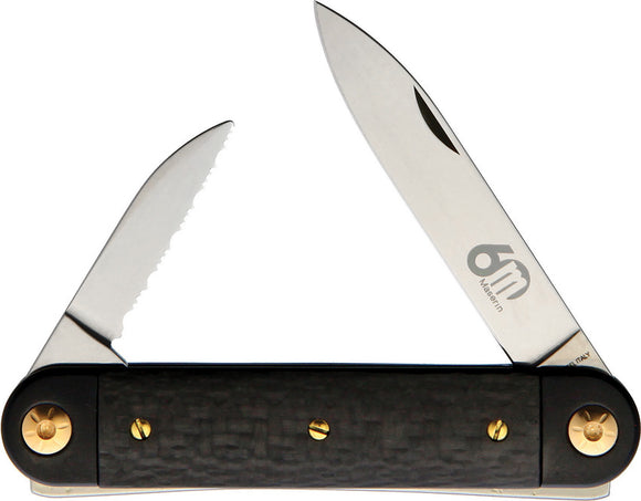 Maserin 60th Anniversary Aluminum & Carbon Fiber Folding Knife (Gold Plated Screws) 195