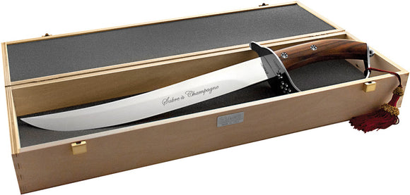 Maserin Sommelier Wood Handle Fixed Blade Sword Saber w/ Box 2000SC14