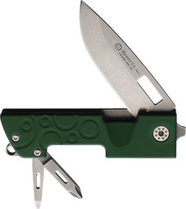 Maserin D-DUT Green Aluminum Folding 440 Stainless Multi-Tool Pocket Knife 214V