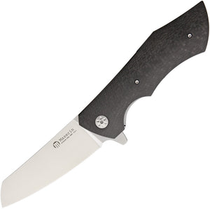 Maserin AM-2 Black Carbon Fiber Linerlock Folding N690 Knife 378cn