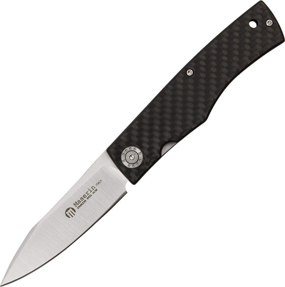 Maserin Carbon Fiber Linerlock Aus8 Folding Pocket Knife 392cn