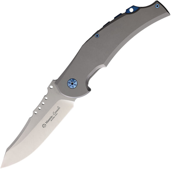 Maserin Energy Framelock Gray Titanium Folding D2 Steel Pocket Knife 406