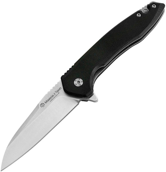 Maserin Sport Linerlock Black Folding Knife 46003g10n