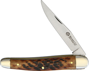 Maserin Slip Joint Brown Jigged Bone Folding Pocket Knife 618