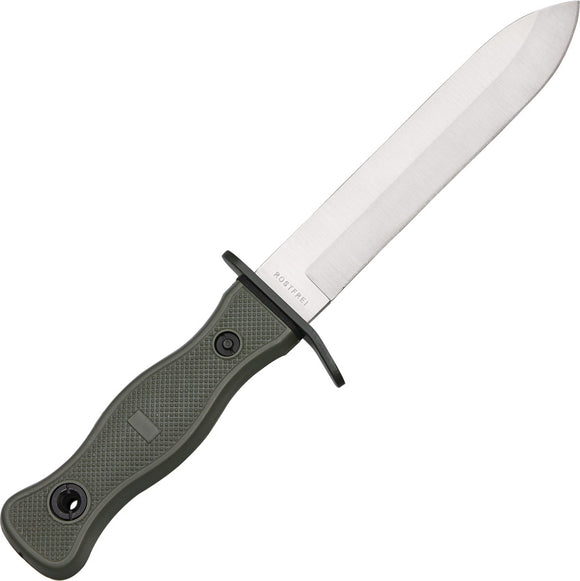 Maserin Bundeswehr German Army Fixed Blade Knife Green Aluminum Stainless Steel 621000