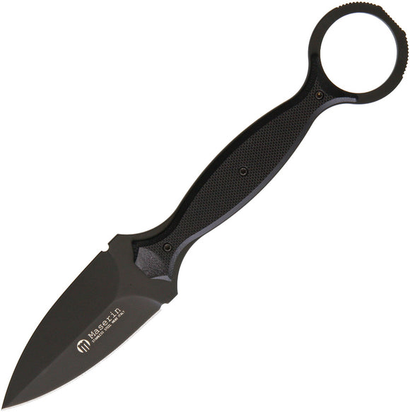 Maserin Spear Point  Neck Knife N690 Black G10 Fixed Blade 922T