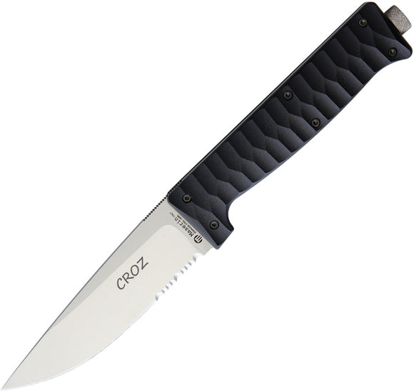 Maserin Croz Black G10 Fixed Blade N690 Knife + Sheath 97610n