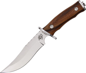 Maserin Siberian 11.5" Brown Wood Fixed Blade Knife+ Leather Sheath 987