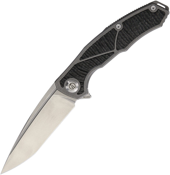 Maxace Halictus Framelock Titanium/Carbon Fiber Folding M390 Pocket Knife 035