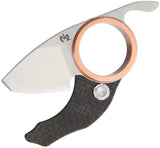 Max Knives The Cool Copper Ring Carbon Fiber D2 Folding Knife kcc