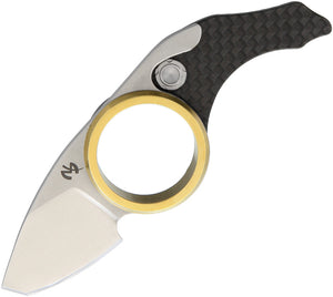 Max Knives The Cool Brass Ring Carbon Fiber D2 Folding Knife kcl