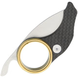 Max Knives The Cool Brass Ring Carbon Fiber D2 Folding Knife kcl