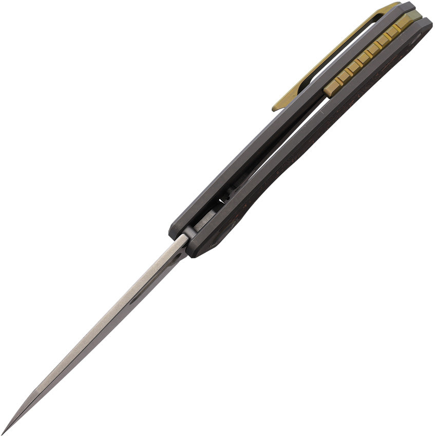 Maxace Black Mirror II Framelock Titanium & Copper CF Folding S90V