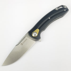 Maxace Balance M Pocket Knife Linerlock Black G10 Folding M390 Blade MBM201