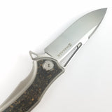 Maxace Amber III Pocket Knife Carbon Fiber & Titanium Folding Bohler M390 MCA301